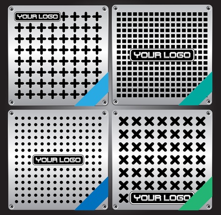 Set of metal fenders in vectorのイラスト素材