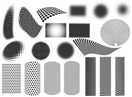Set of 20 dotted techno texturesのイラスト素材