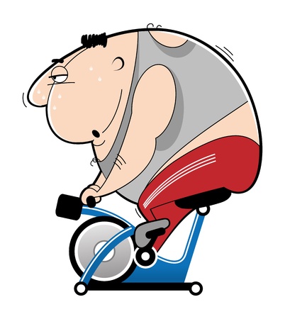 bike simulator workoutのイラスト素材