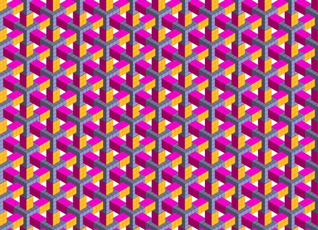 Seamless geometrical abstract 3D patternのイラスト素材