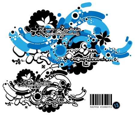 Graffiti style compositionのイラスト素材