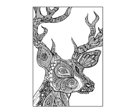 Abstract Deer. Digital Drawingのイラスト素材
