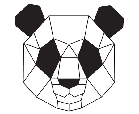 Polygonal panda.のイラスト素材
