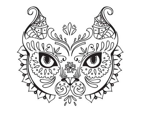 The mask face drawn.のイラスト素材