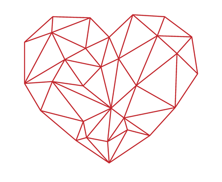 Polygonal heart.のイラスト素材