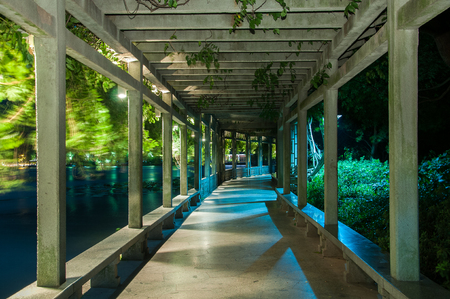 Lakeside promenadeの写真素材