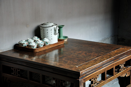 Square tableの写真素材