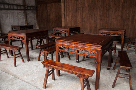 Wooden bench
