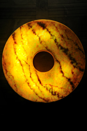 Jade displaying in a museumのeditorial素材