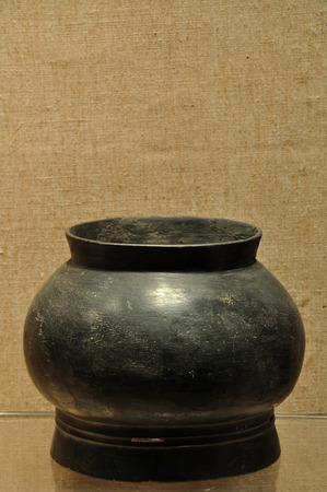 pottery displaying in a museumのeditorial素材