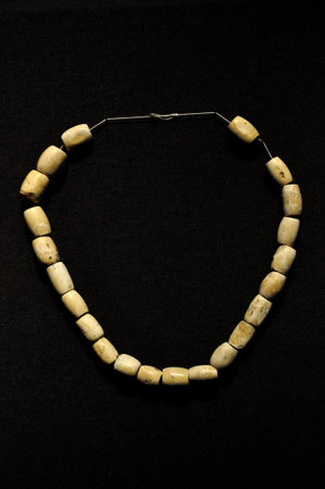 Necklace and Calabash displaying in a museumのeditorial素材