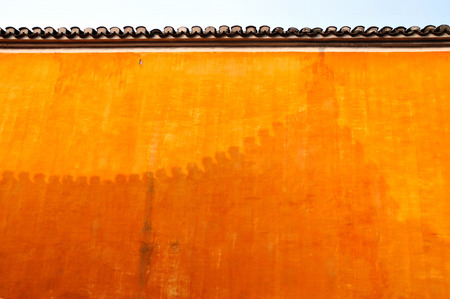 Guoqing temple wallの写真素材