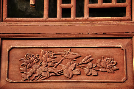 Tiantai Guoqing temple carvingsの写真素材