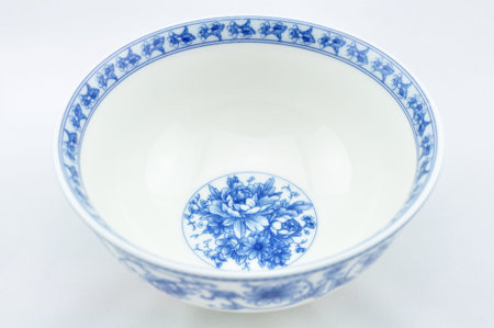 Blue and white porcelain bowlの写真素材