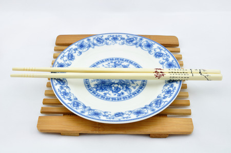 Blue and white porcelain tablewareのeditorial素材