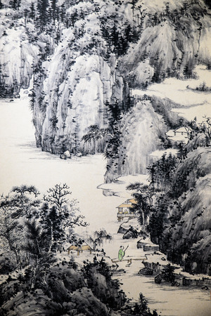 Ink paintingのeditorial素材