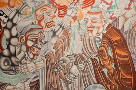 Mogao grottoes in Dunhuang muralsのeditorial素材