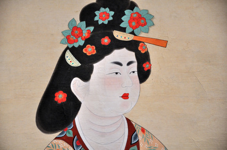 Mogao grottoes in Dunhuang muralsのeditorial素材