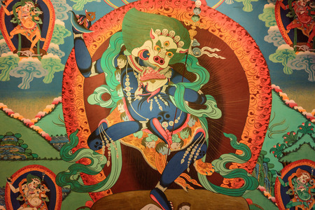 Wall painting in a templeのeditorial素材