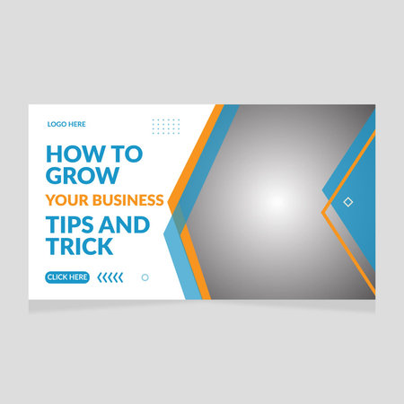 Business Grow Tips- Thumbnail Templateのイラスト素材