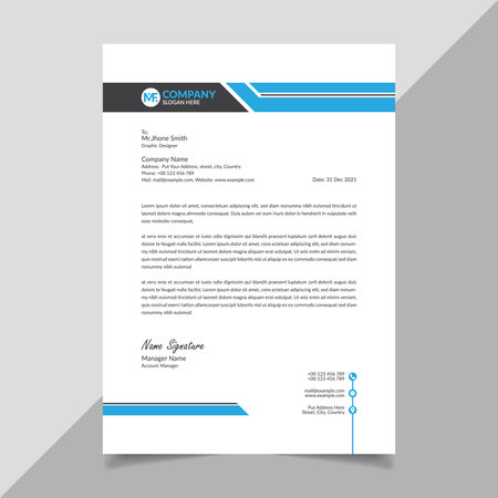 Modern Letterhead Templateのイラスト素材