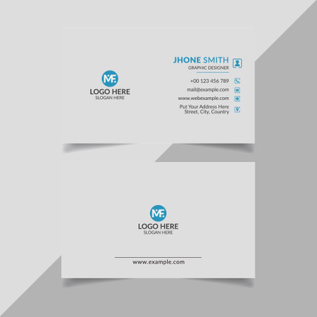 Minimal White- Business Card Templateのイラスト素材