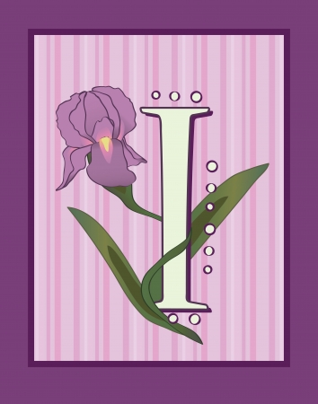 I is for Irisのイラスト素材