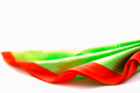 Two tone scarf satin isolate on white back groundの写真素材