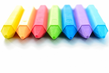 colorful eraser on white background isolatedの写真素材