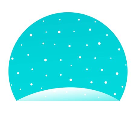 Winter snowfall with snowdrift and round blue sky. illustration for background.のイラスト素材