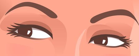 Illustration of charming female eyesのイラスト素材