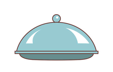 The finished dish is covered with a lid.のイラスト素材