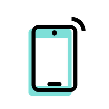 Smartphone icon on a white background. Vector isolated illustration.のイラスト素材