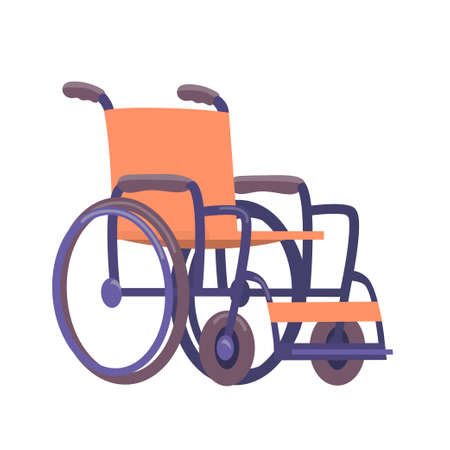 Cartoon illustration of a wheelchair on a white backgroundのイラスト素材