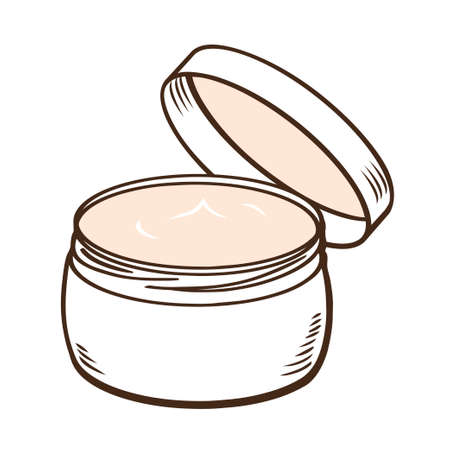 Face cream for women pop art illustrationのイラスト素材