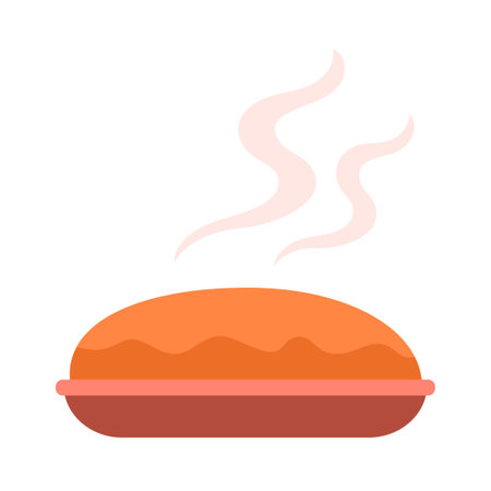 Hot pie flat illustration on white backgroundのイラスト素材