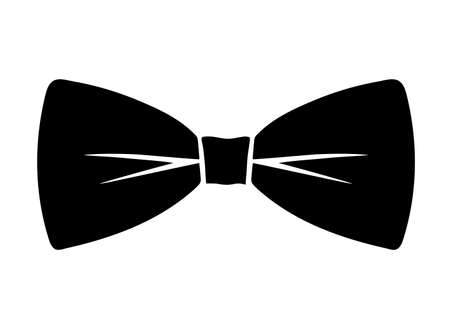 Silhouette male bowtie tie on white backgroundのイラスト素材