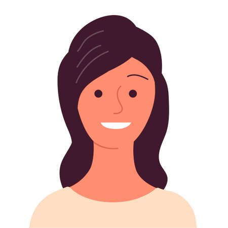 Young beauty girl with a happy smile on faceのイラスト素材