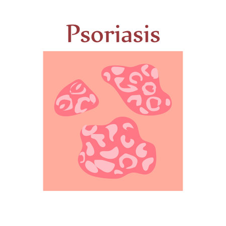 Psoriasis on human skin. Dermatological disease. The symptom is itching, pain, peeling, redness and rash. Allergic reaction. medical diagnostics and treatment. vector illustrationのイラスト素材