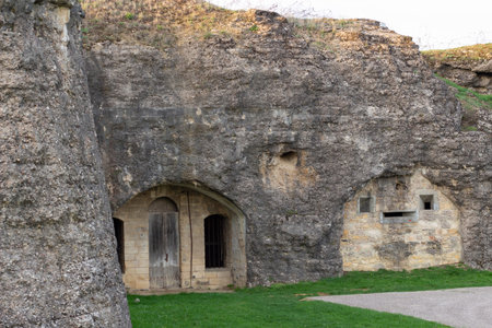 Verdun, France. November 24, 2022. Stone fortresses and shelters during the battle. The place of the big battle. War Museum outdoor. Memory of the First World Warのeditorial素材