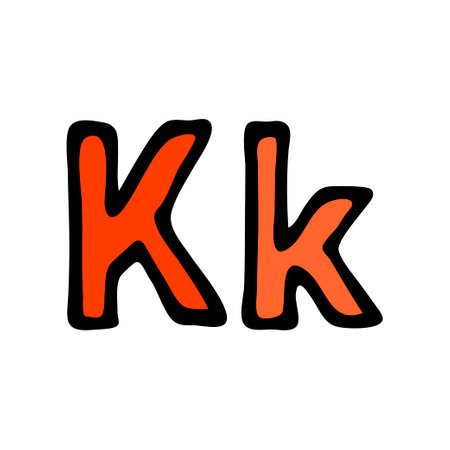 Alphabet of English letters. letter sign. Cartoon illustration doodles isolated on white background. Hand drawn outline style. Lettering sketchのイラスト素材