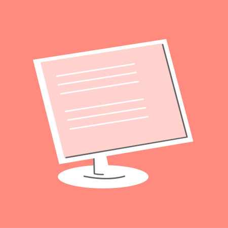 computer monitor. Modern technology and equipment. artificial intelligence. Flat vector isolated illustrationのイラスト素材