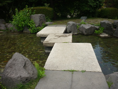 Square stone bridgeの写真素材