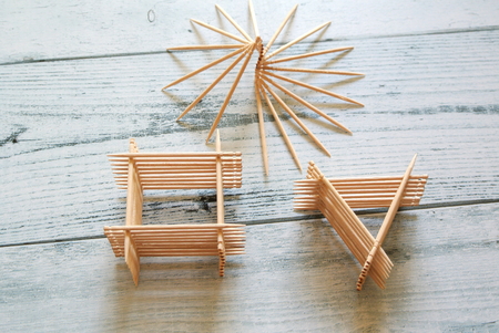 Toothpick artの写真素材