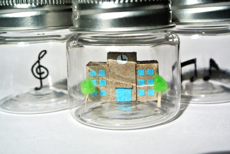 Bottle art musicの写真素材