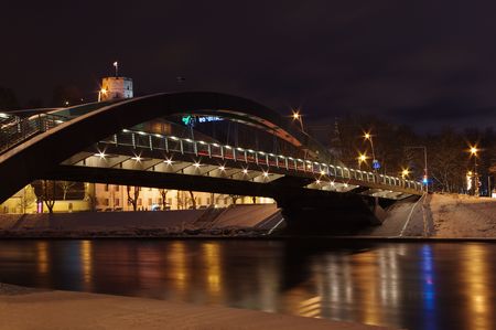Bridge in the nightの写真素材