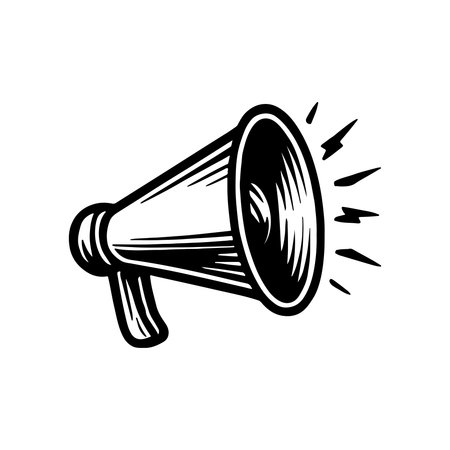 Megaphone icon on white background. Vector illustration. Eps 10.のイラスト素材