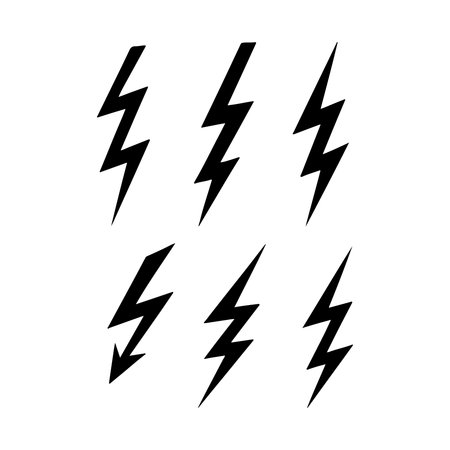 Lightning icon. Flat style vector EPS 10. Thunder bolt iconのイラスト素材