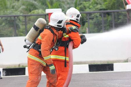 Seremban, September 29, 2018. The Competence Skills Competition for firefighters was held in...