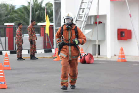 Seremban, September 29, 2018. The Competence Skills Competition for firefighters was held in...